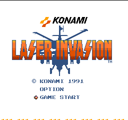 Laser Invasion Title Screen